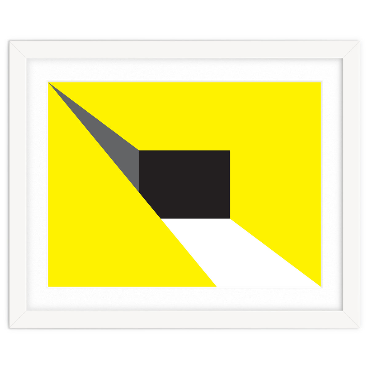 Geometric Shapes No. 20 - yellow, black & grey