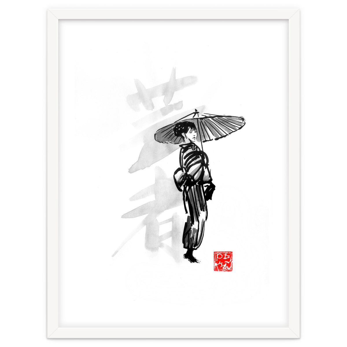 Geisha and umbrella
