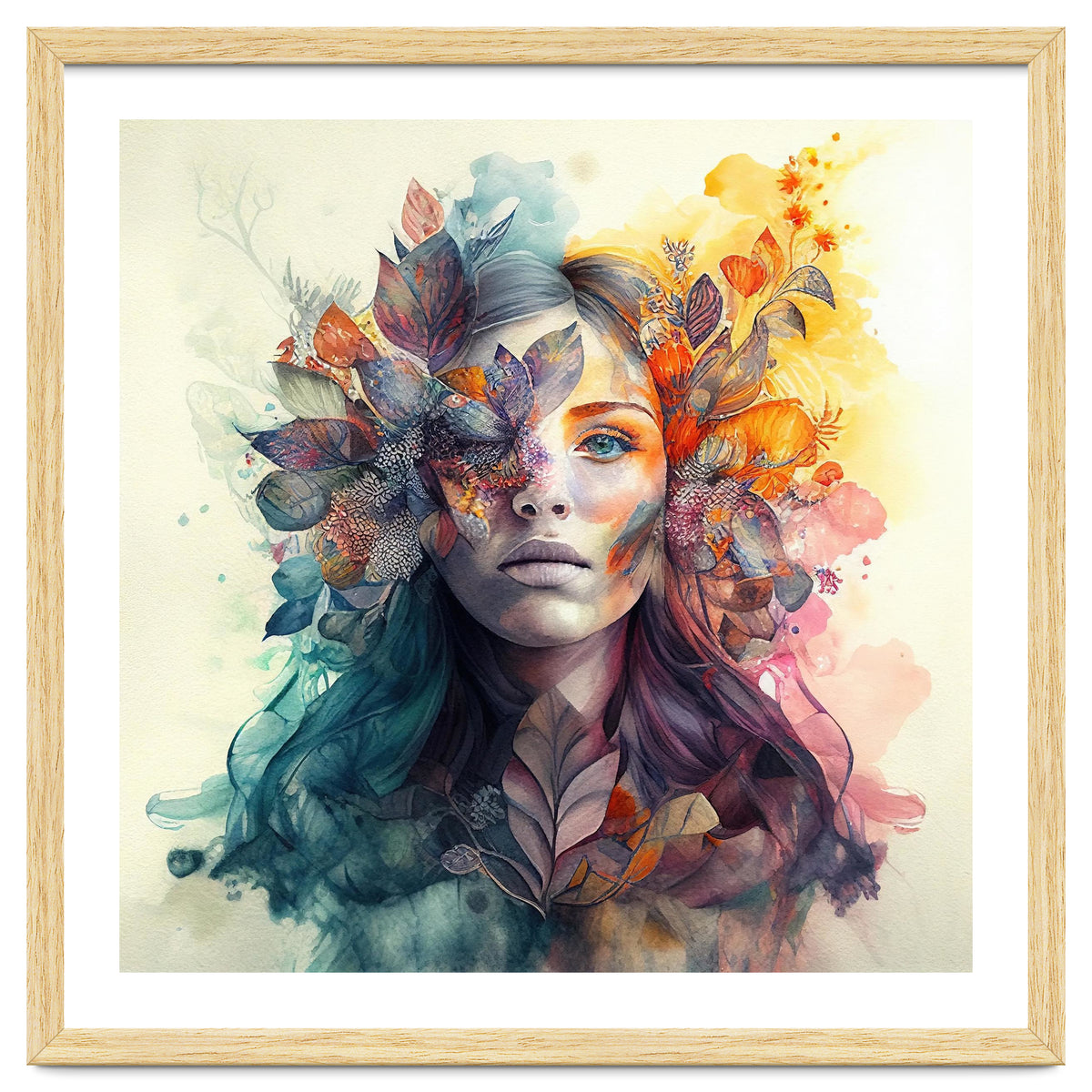 Watercolor Tropical Woman #3