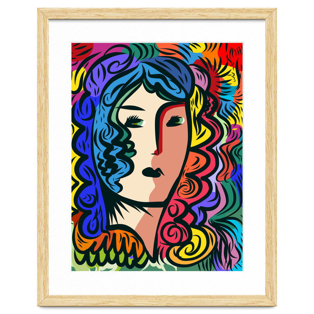 Rainbow Portrait Girl