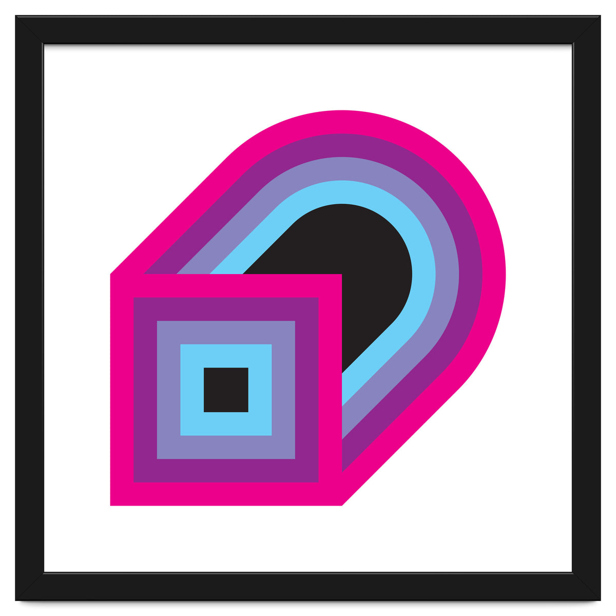 Geometric Shapes No. 41 - purple, blue & lilac