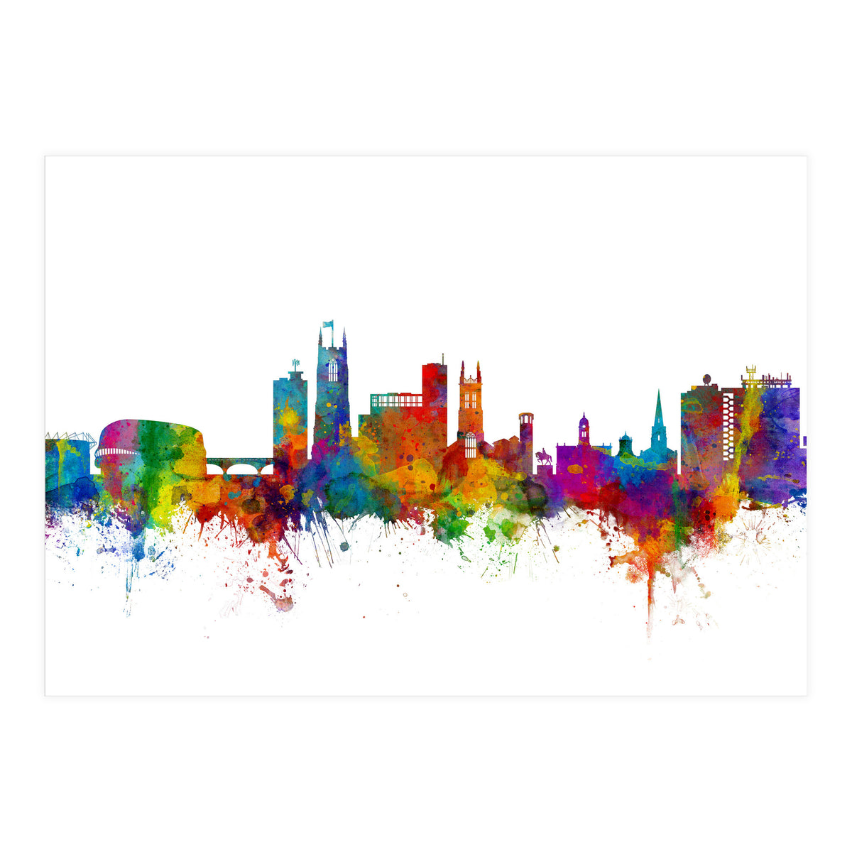 Derby England Skyline (Print Only)
