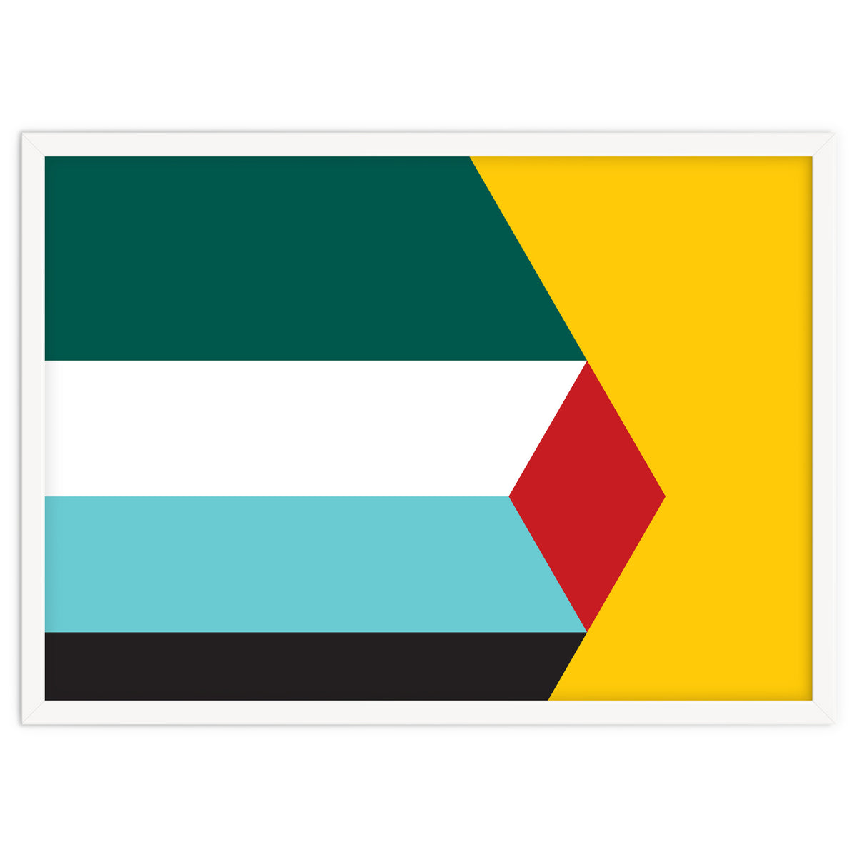 Geometric Shapes No. 43 - yellow & green