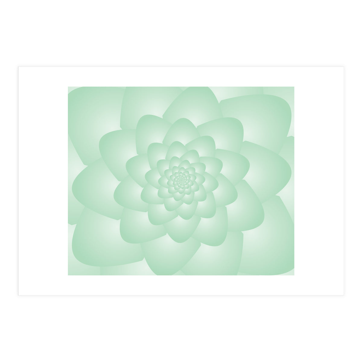 Pastel Colors Flower Pattern Set Green (Print Only)