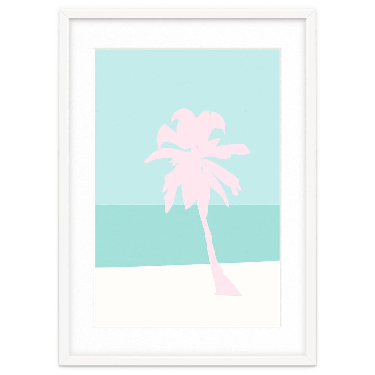 Minimal Palm Tree - Turquoise Coast