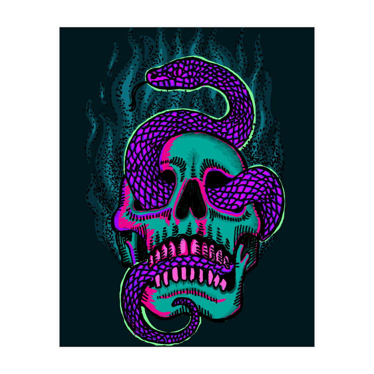 Skull & Snake (Print Only)