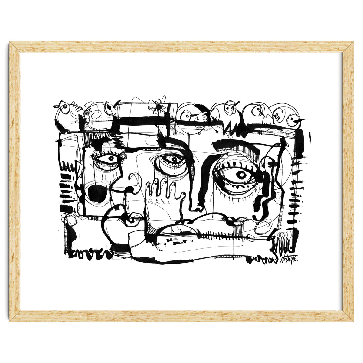 Birds on a Wire - b&w