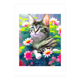 Always Positive, The Optimistic Cat, Positivity Mindset Pets, Optimism Watercolor Painting Animals (Print Only) thumbnail