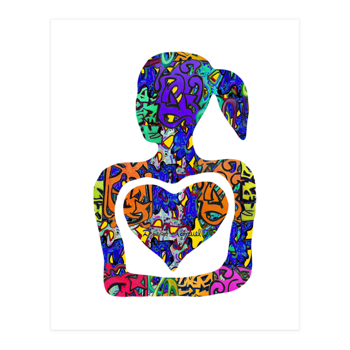 Mujer Digital 3 7  (Print Only)