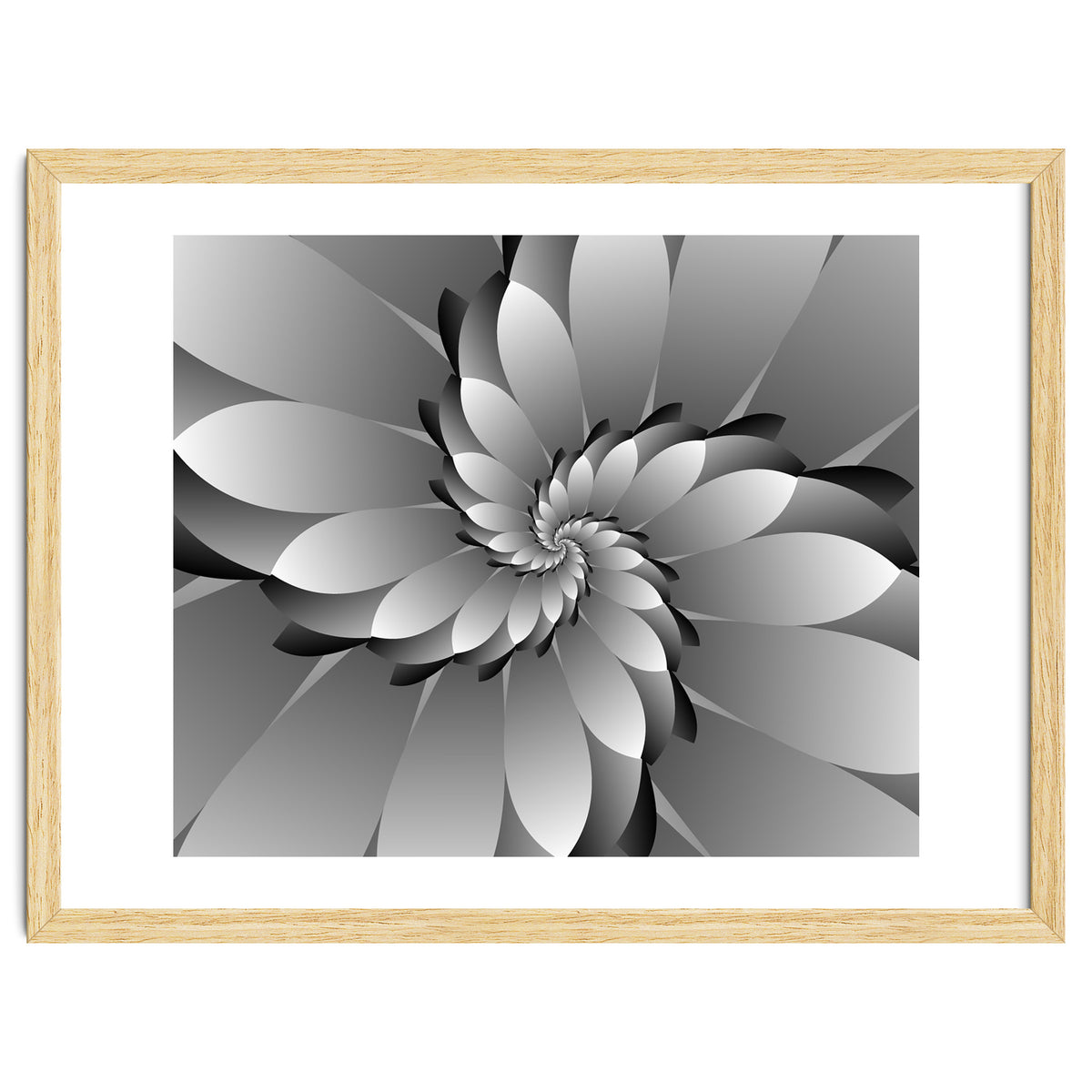BLACK Floral 3D ART