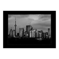Toronto Skyline From The Pape Ave Bridge No 3 with Border (Print Only)