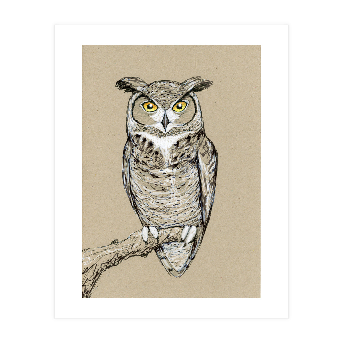Great horned owl (Print Only)