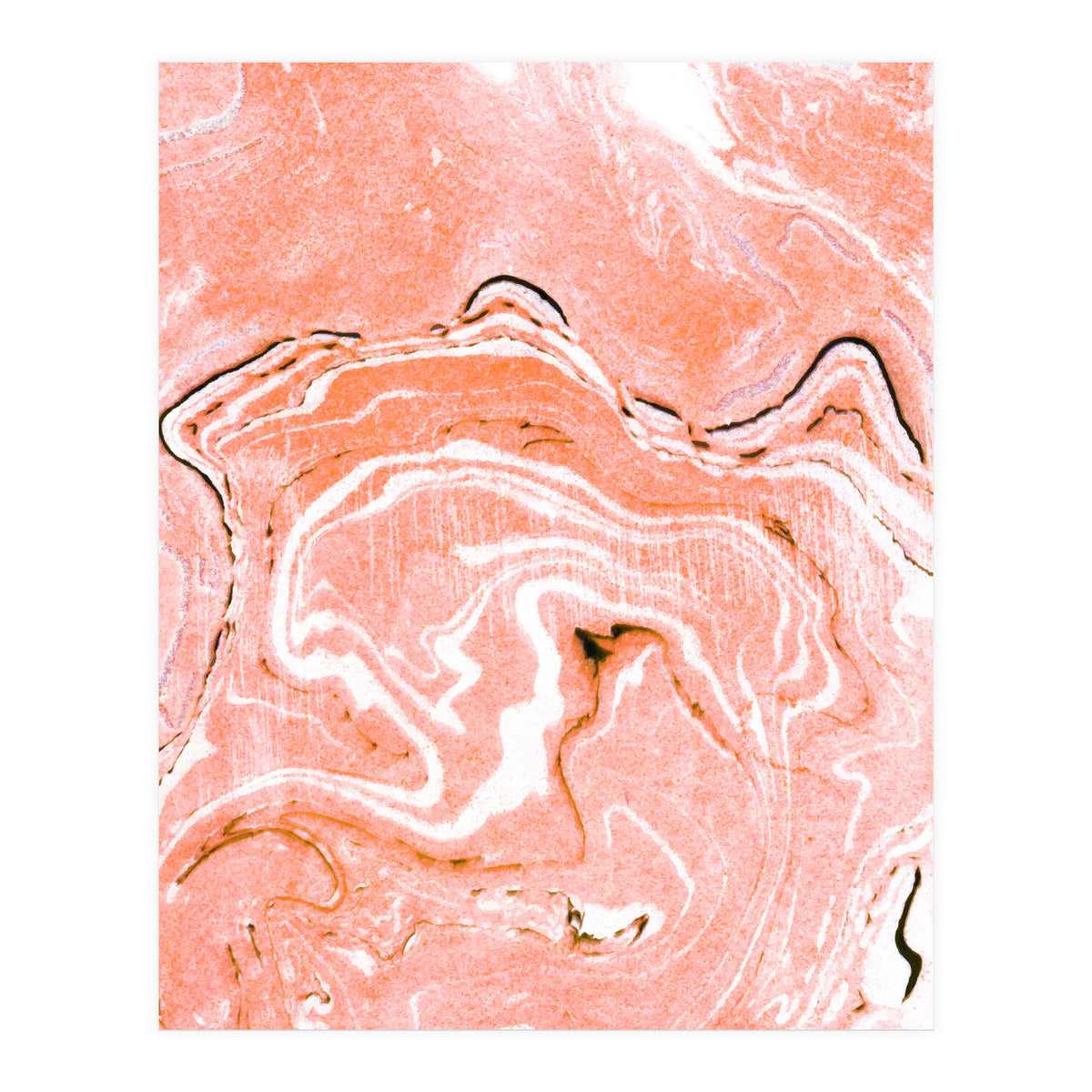 Coral Blush Marble (Print Only)