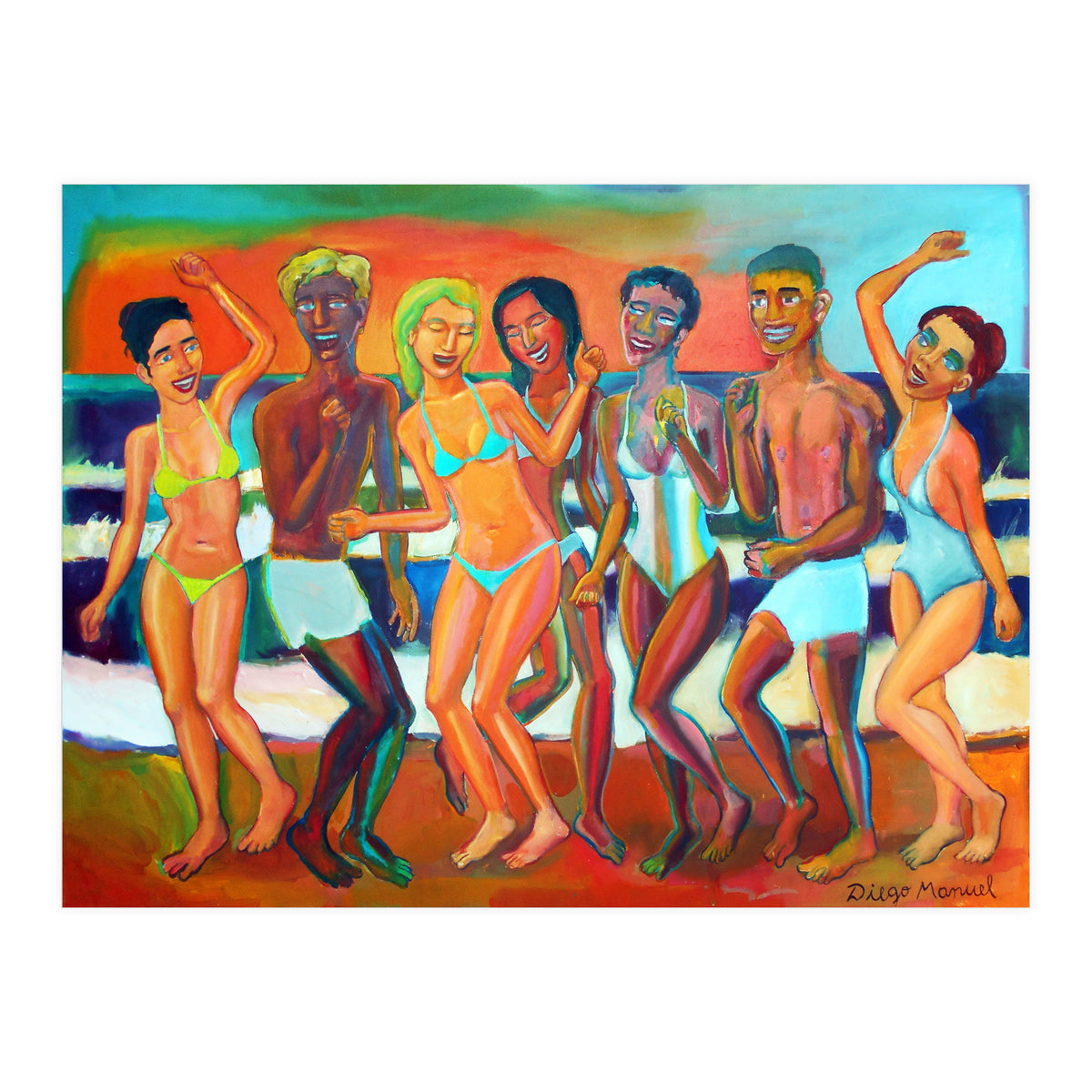 Fiesta En La Playa 7 (Print Only)