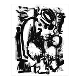 Saint With Bird - b&w (Print Only) thumbnail