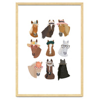 Horses in Glasses and Hats