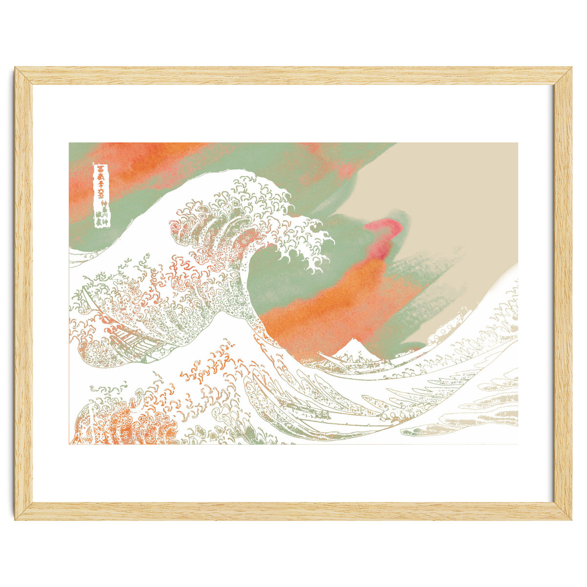 Calm into Great Wave Paint  I