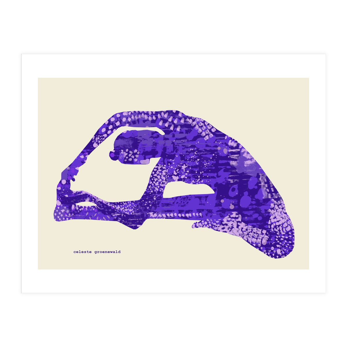 Parivrtta Janu Sirsasana in Purple (Print Only)