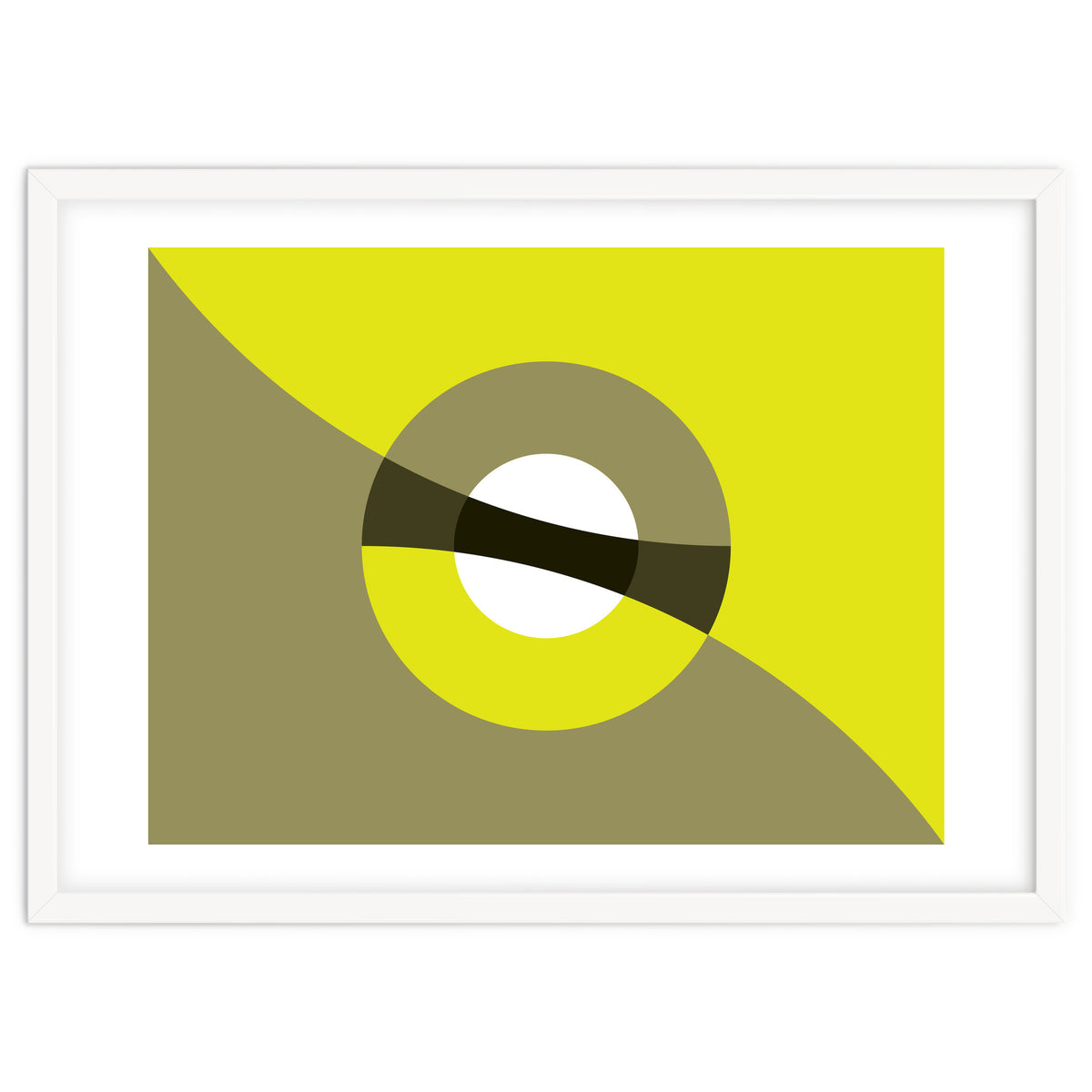 Geometric Shapes No. 44 -  mustard & beige