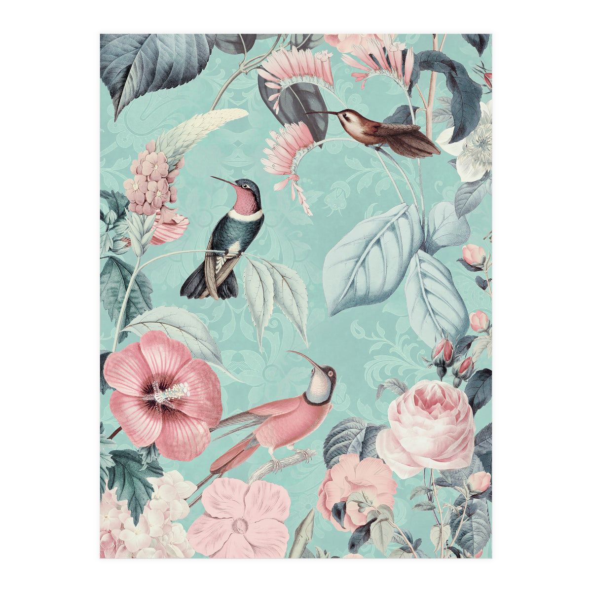 Pastel Hummingbirds (Print Only)
