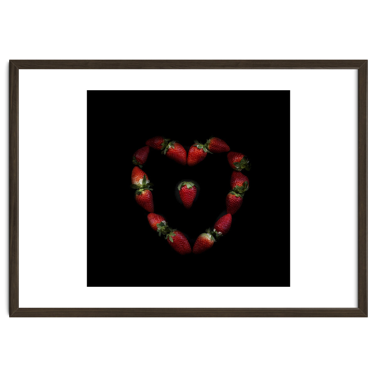 Heart of strawberries