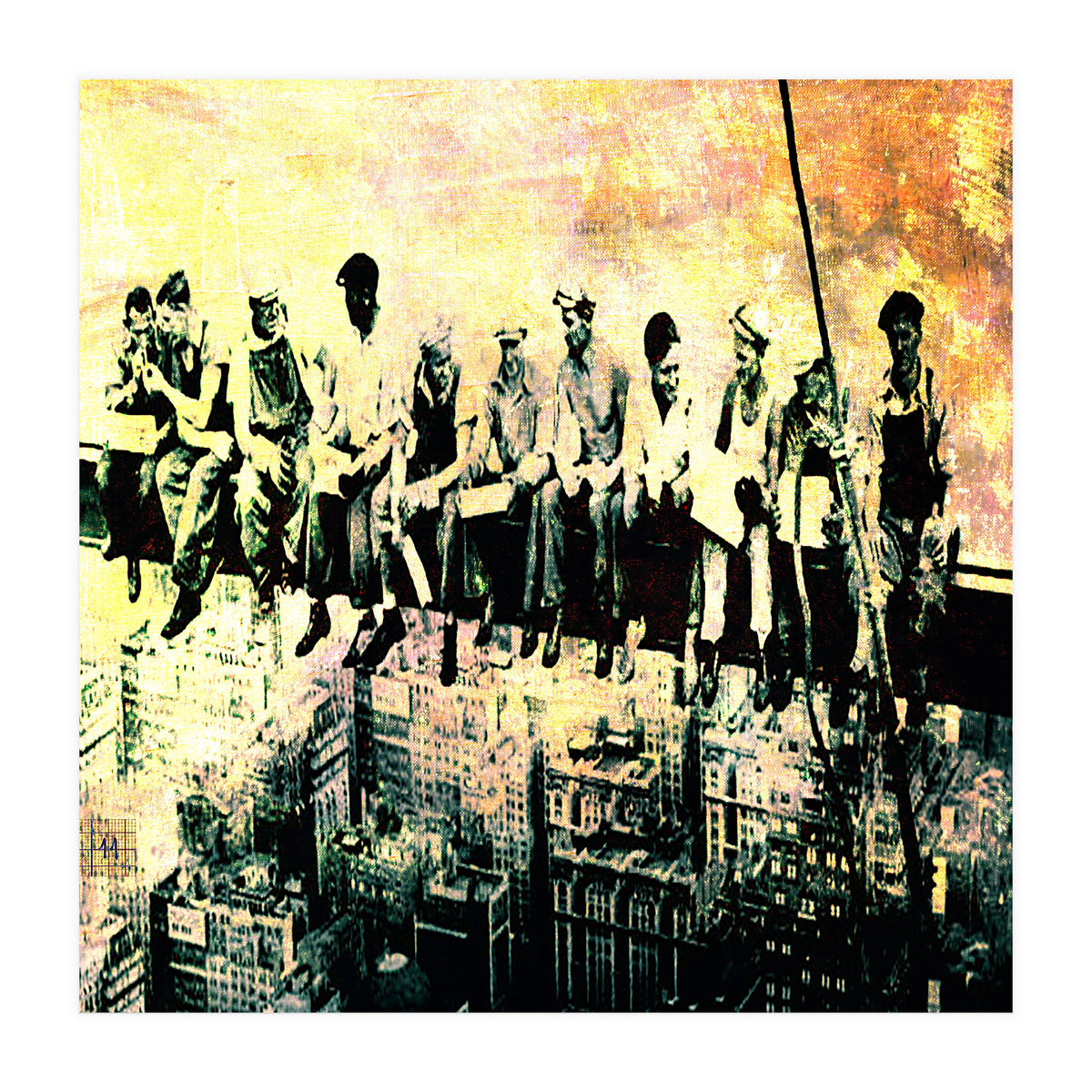 Rereading Lunch Atop A Skyscraper (Print Only)