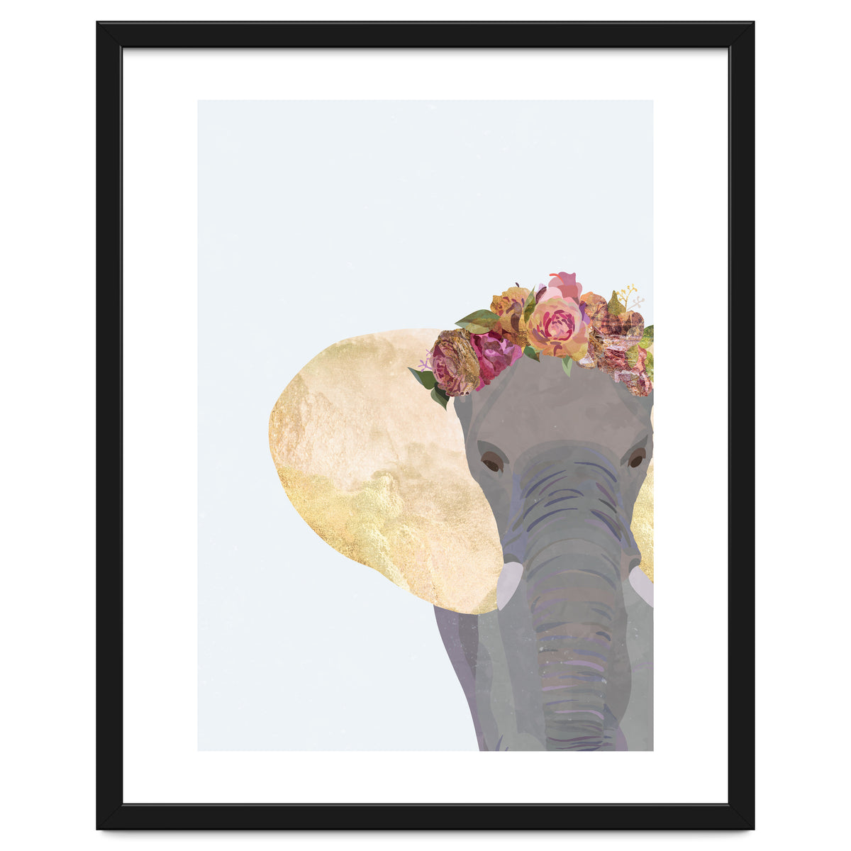 Angelic Boho Elephant Portrait