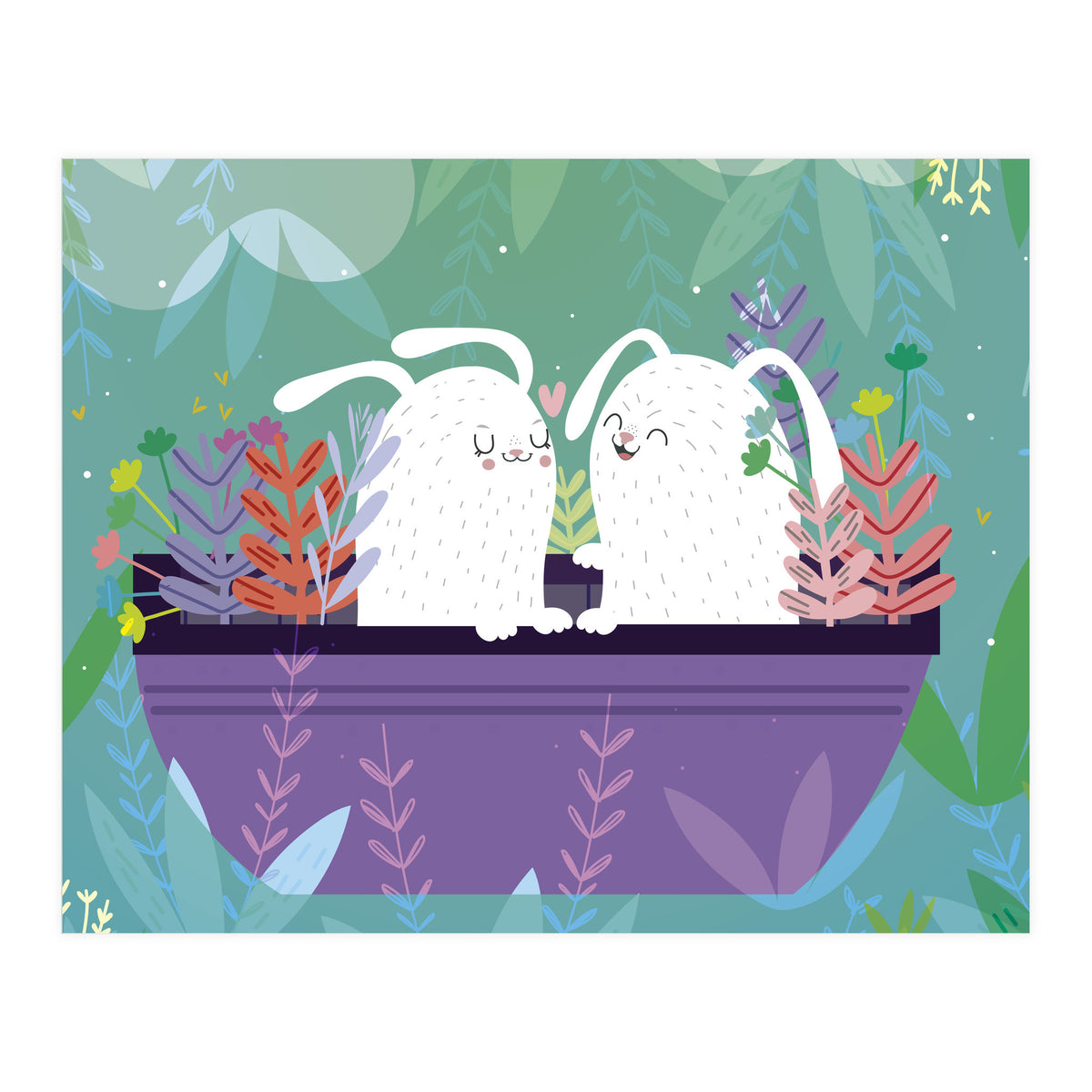 Rabbits in love (Print Only)