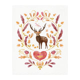 Floral Stag | Earthy Colours (Print Only) thumbnail