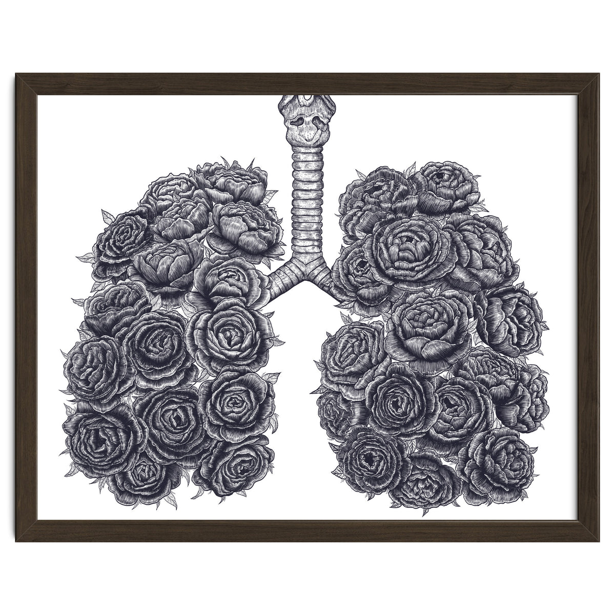 Lungs With Peonies