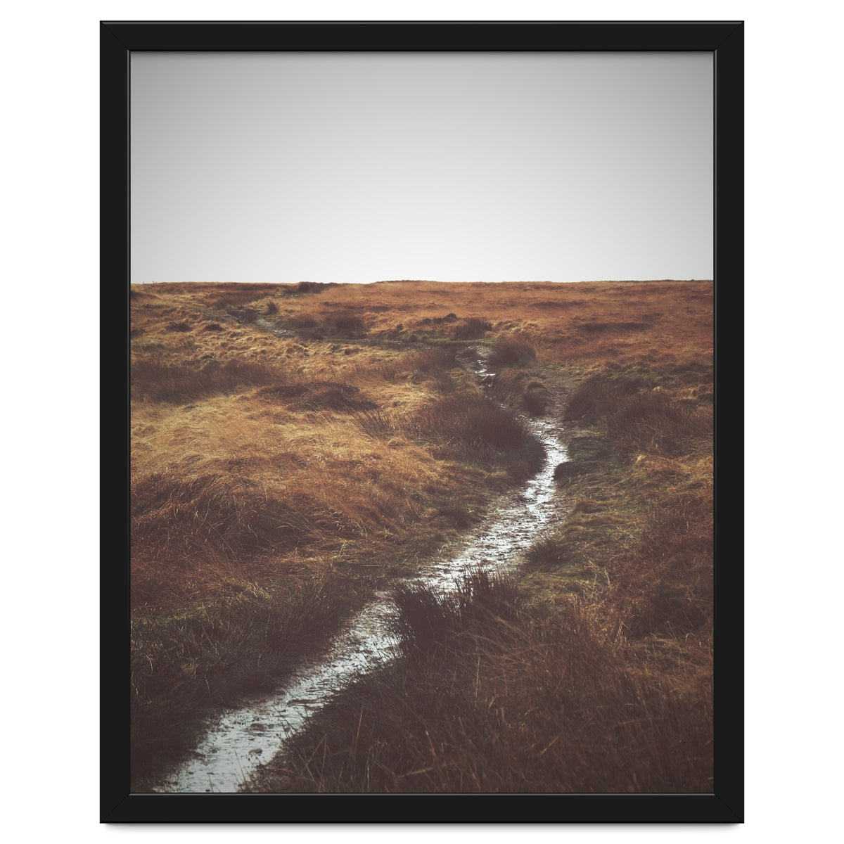 Bleak winter landscape of Saddleworth Moor