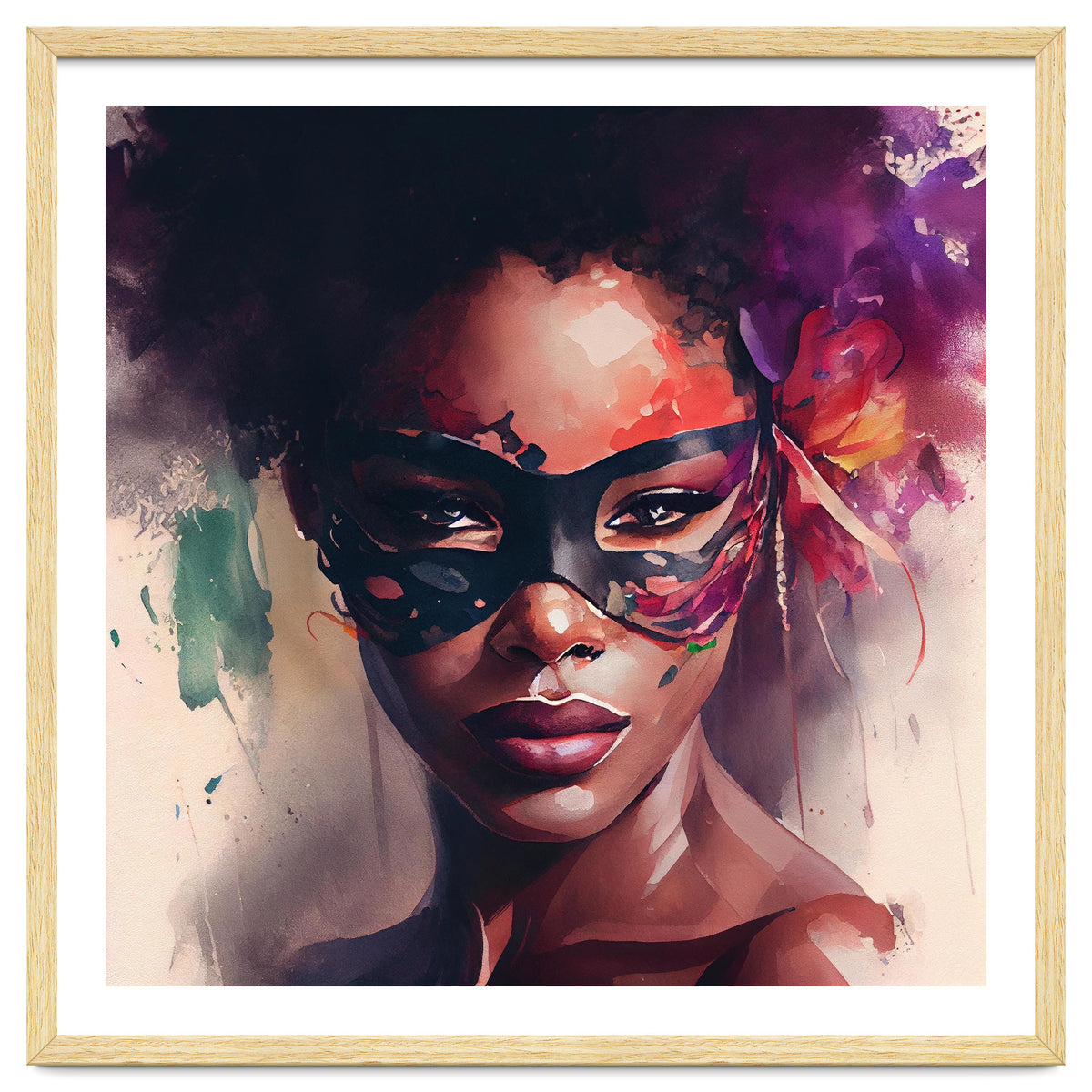 Watercolor Carnival Woman #3