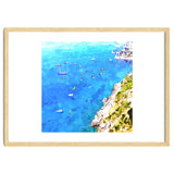 Capri Islands | Tropical Travel Summer Island | Ocean Sea Beach Swim Sail Painting thumbnail
