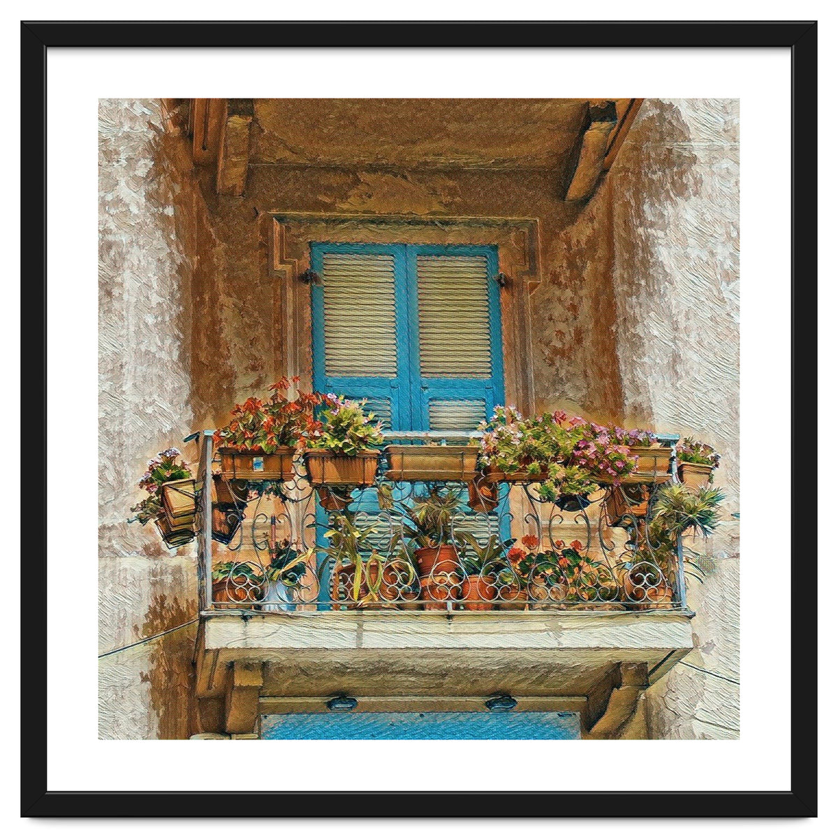 Flowered window in Venice