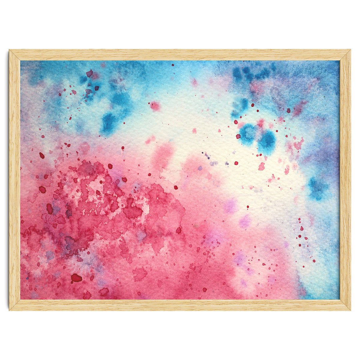 When pink meets blue || abstract watercolor