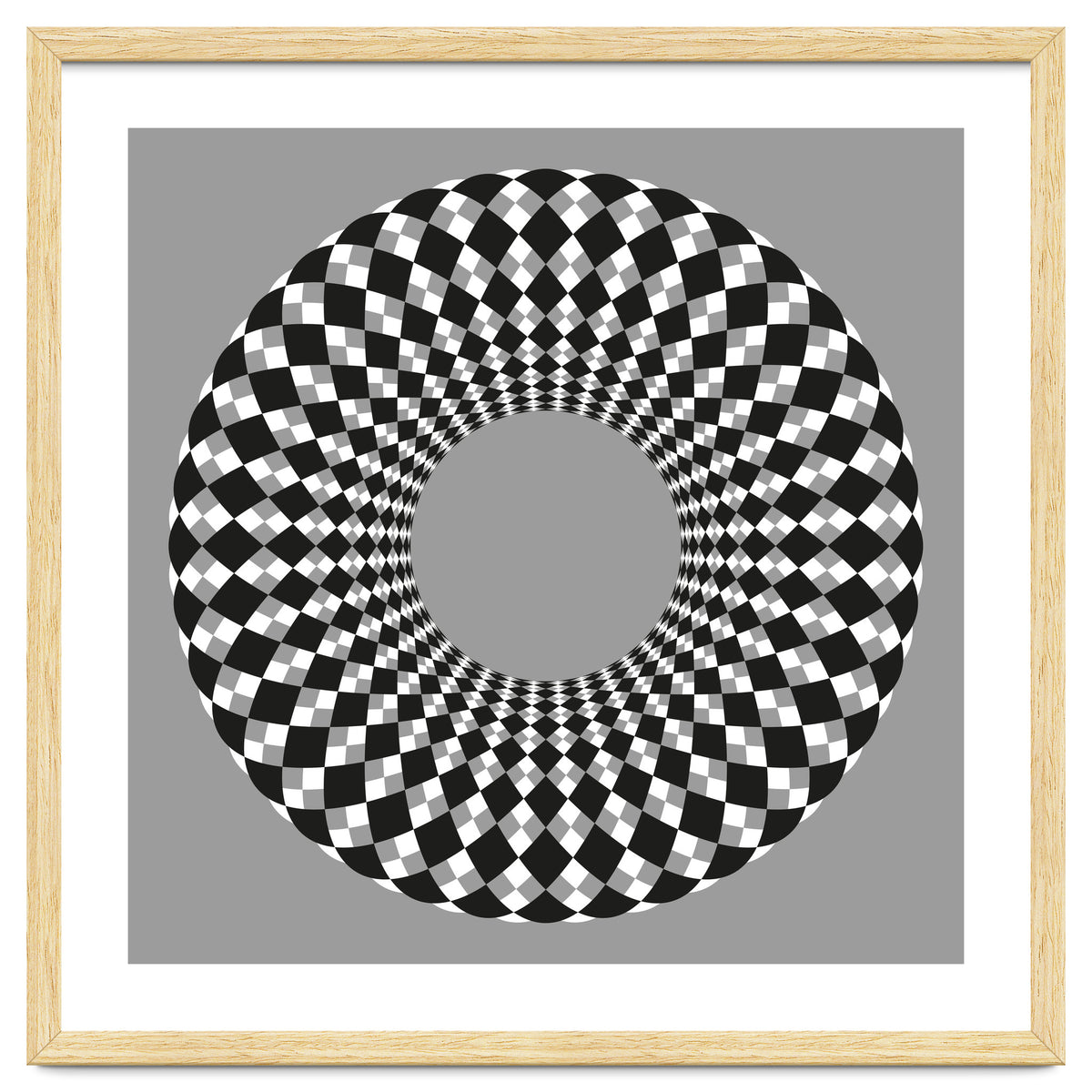 Black and white round