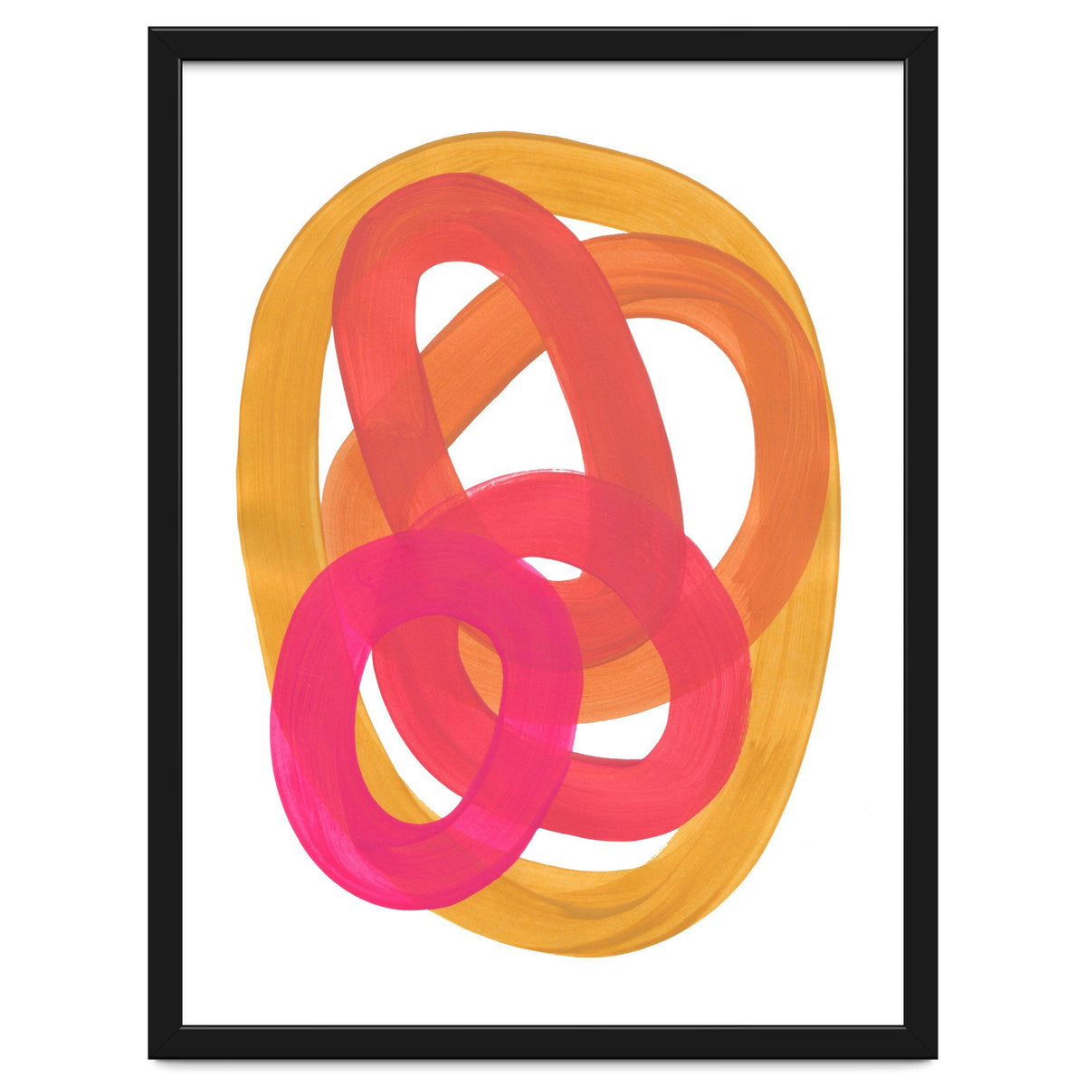 Warm Candy Colors Magenta Yellow Nesting Circles Ombre