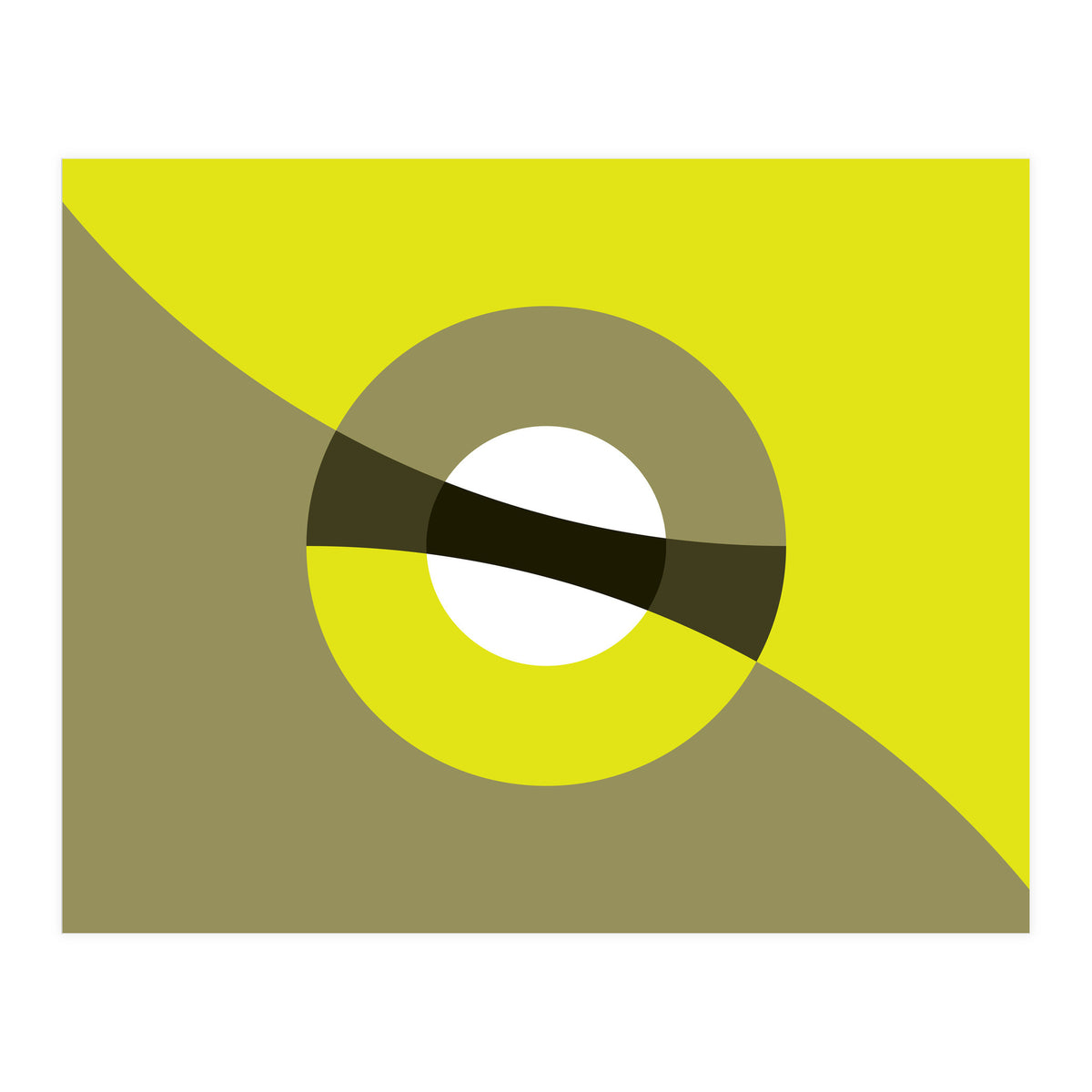 Geometric Shapes No. 44 -  mustard & beige (Print Only)