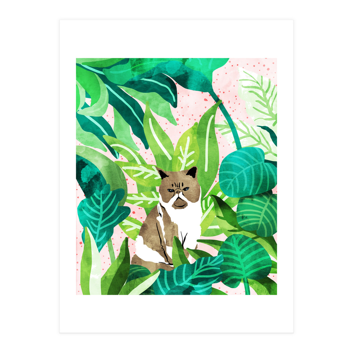 Tropical Glam Cat (Print Only)
