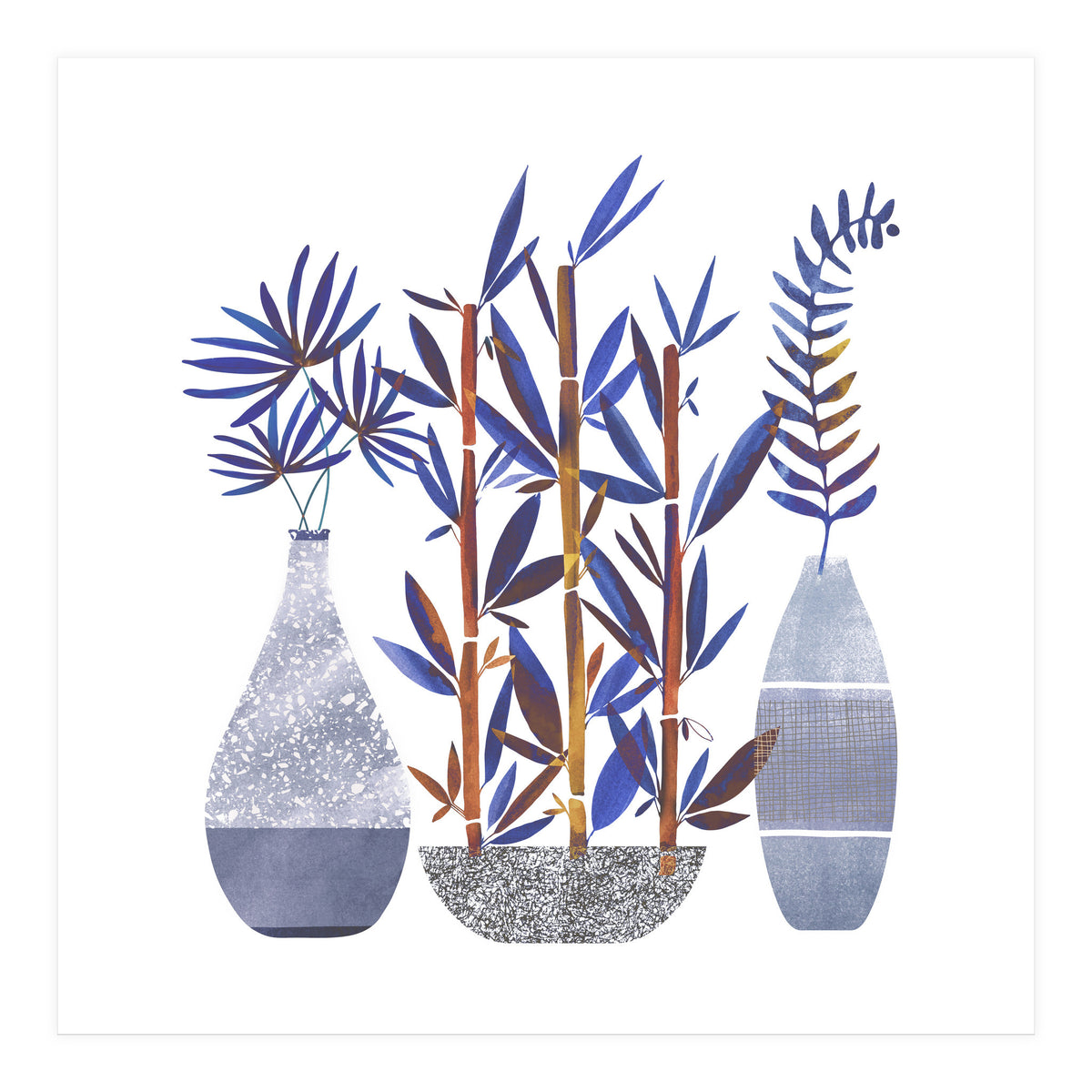 Indigo Flora Trio (Print Only)