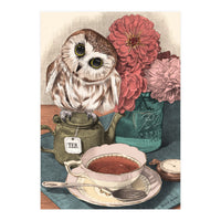 Sweet Little Tea Owl (Print Only)