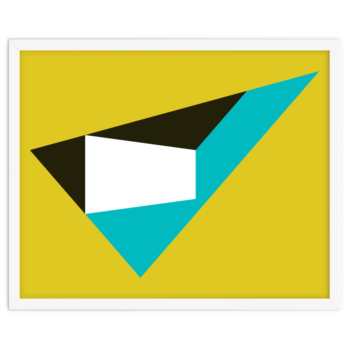 Geometric Shapes No. 39 - mustard & turquoise