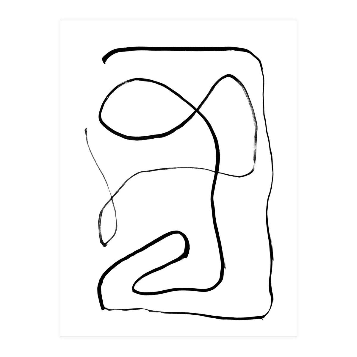 Mid-Century Line Art Print #2 (Print Only)