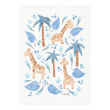 Jungle Giraffes | Blue (Print Only) thumbnail