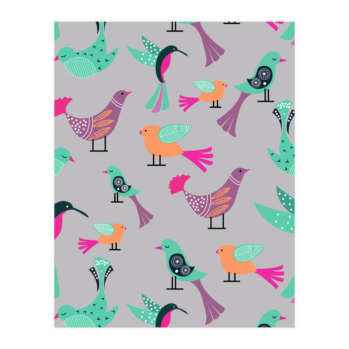 Birds Pattern (Print Only)
