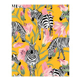 Striped For Life | Zebra Mango Forest | Modern Bohemian Wildlife Jungle | Botanical Nature (Print Only) thumbnail