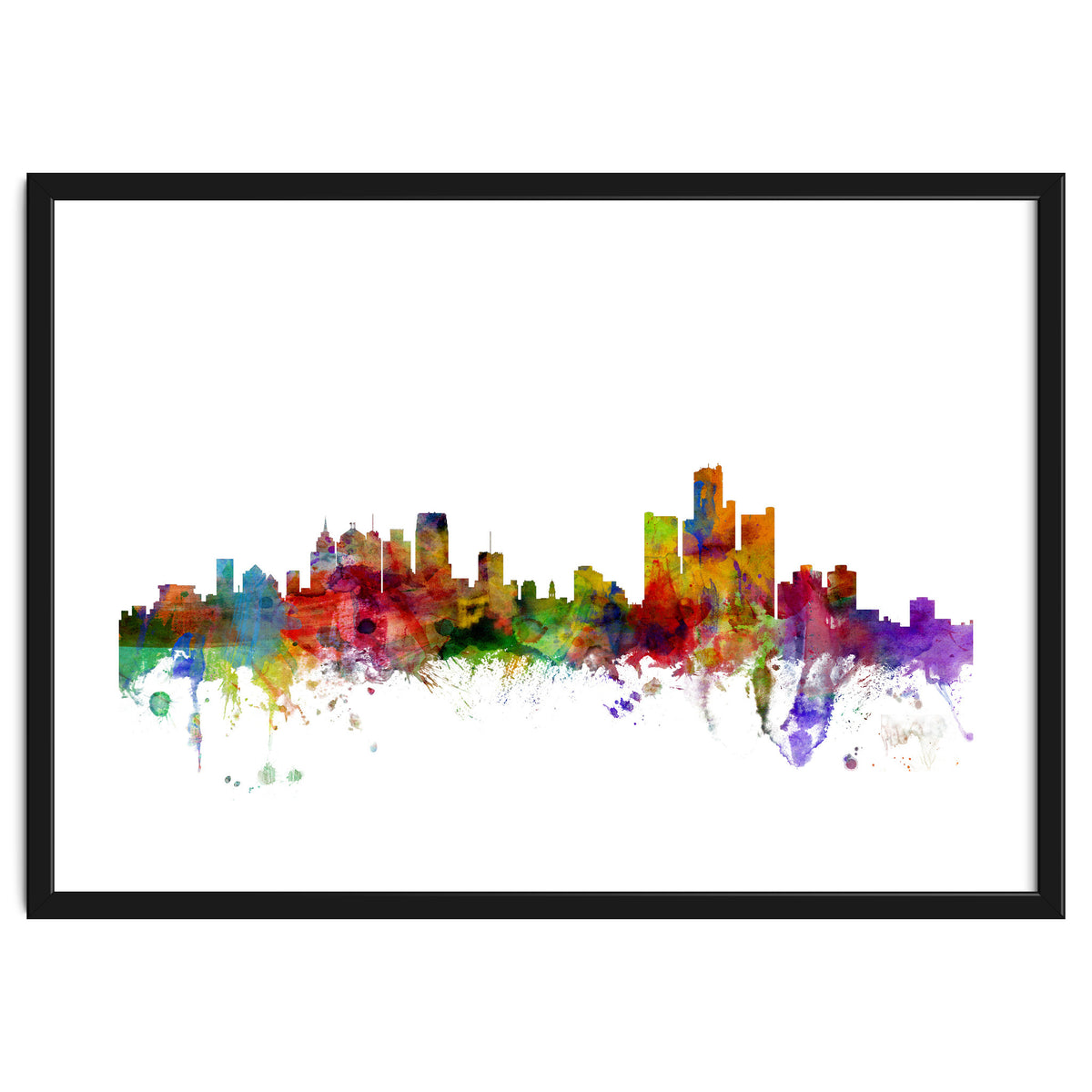 Detroit Michigan Skyline