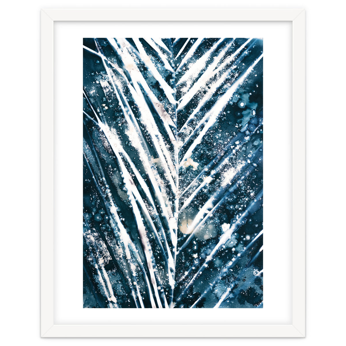 Indigo Blue Botanical Leaves No. 9