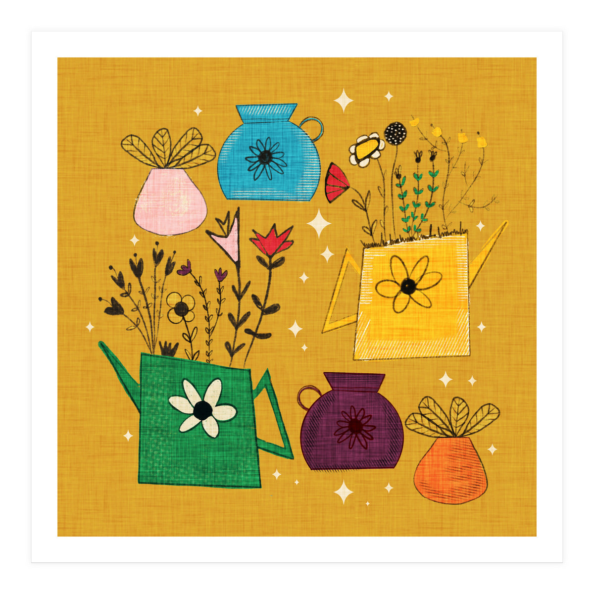 Gardening Dreams Yellow  (Print Only)