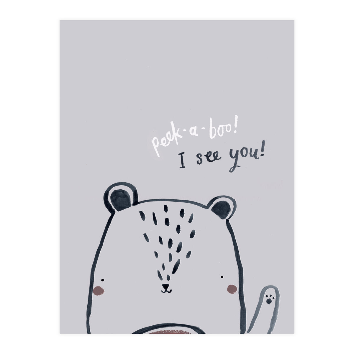 Peek A Boo Bear (Print Only)